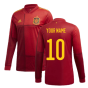 2020-2021 Spain Home Adidas Long Sleeve Shirt (Your Name)