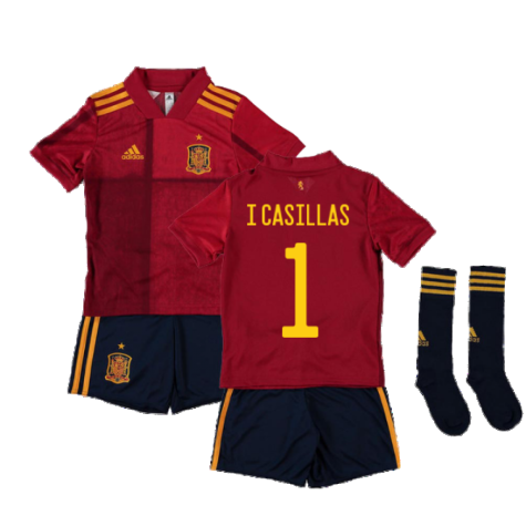 2020-2021 Spain Home Adidas Mini Kit (I CASILLAS 1)