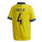 2020-2021 Sweden Home Adidas Football Shirt (Kids) (LINDELOF 4)
