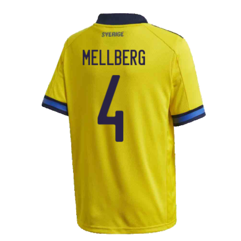 2020-2021 Sweden Home Adidas Football Shirt (Kids) (MELLBERG 4)