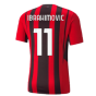 2021-2022 AC Milan Authentic Home Shirt (IBRAHIMOVIC 11)