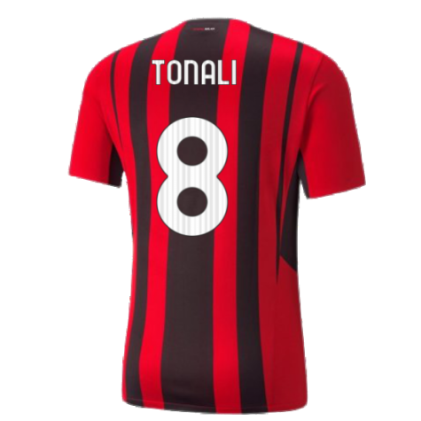 2021-2022 AC Milan Authentic Home Shirt (TONALI 8)