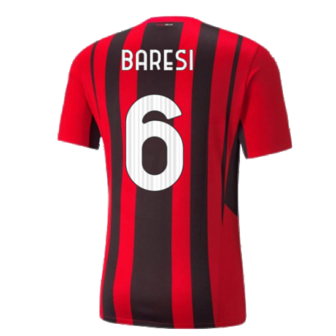 2021-2022 AC Milan Home Shirt (BARESI 6)