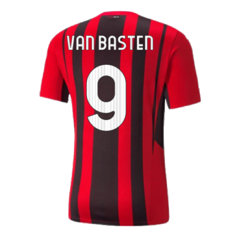 2021-2022 AC Milan Home Shirt (VAN BASTEN 9)