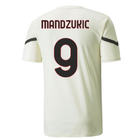 2021-2022 AC Milan Pre-Match Jersey (Afterglow) (MANDZUKIC 9)