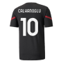 2021-2022 AC Milan Pre-Match Jersey (Black) (CALHANOGLU 10)