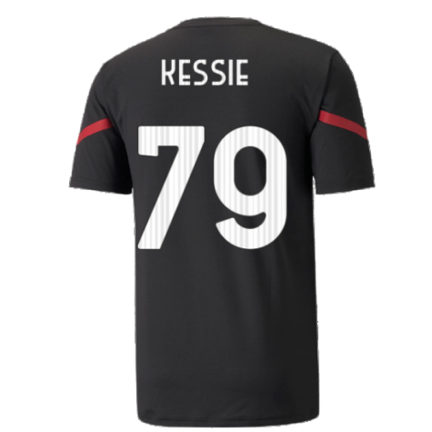 2021-2022 AC Milan Pre-Match Jersey (Black) (KESSIE 79)