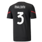 2021-2022 AC Milan Pre-Match Jersey (Black) (MALDINI 3)