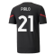 2021-2022 AC Milan Pre-Match Jersey (Black) (PIRLO 21)