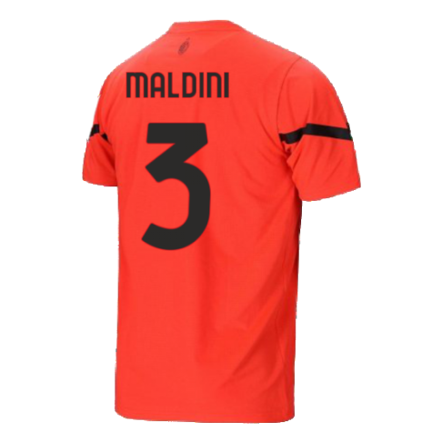 2021-2022 AC Milan Pre-Match Jersey (Red) (MALDINI 3)