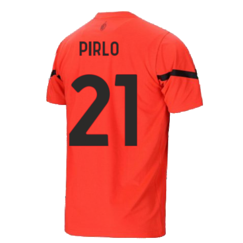 2021-2022 AC Milan Pre-Match Jersey (Red) (PIRLO 21)