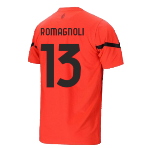 2021-2022 AC Milan Pre-Match Jersey (Red) (ROMAGNOLI 13)
