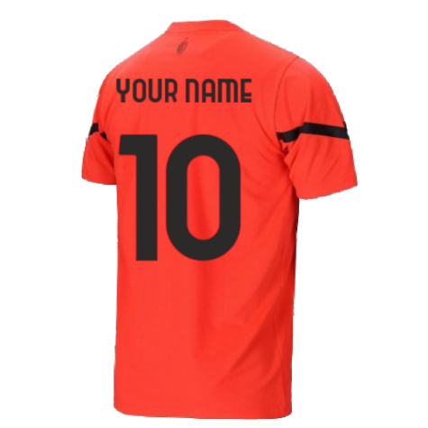 2021-2022 AC Milan Pre-Match Jersey (Red) (Your Name)