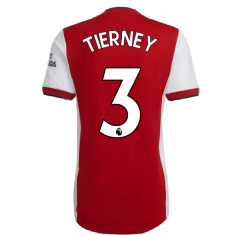 2021-2022 Arsenal Authentic Home Shirt (TIERNEY 3)