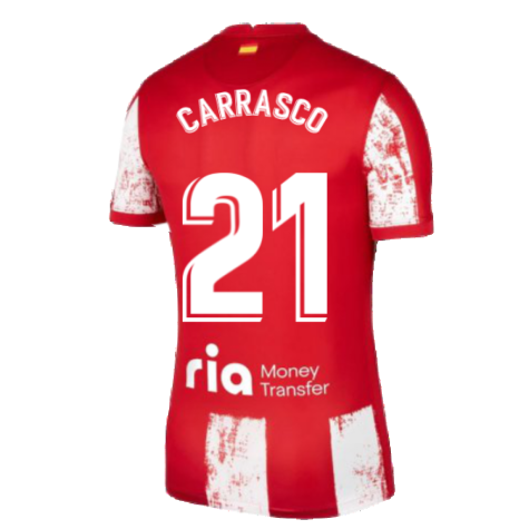 2021-2022 Atletico Madrid Home Shirt (Kids) (CARRASCO 21)