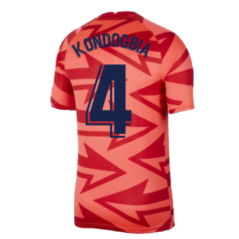 2021-2022 Atletico Madrid Pre-Match Training Shirt (Red) - Kids (KONDOGBIA 4)