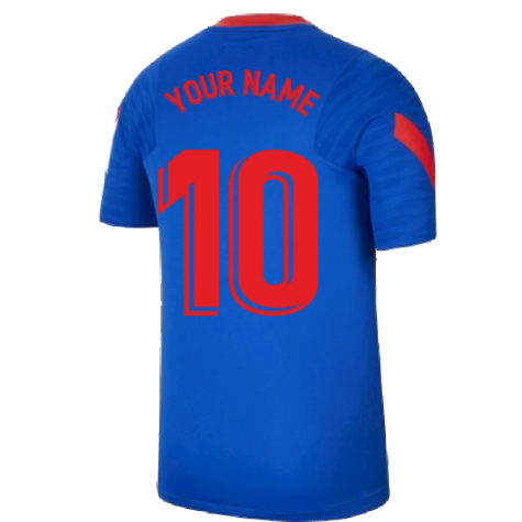 2021-2022 Atletico Madrid Training Shirt (Blue) (Your Name)