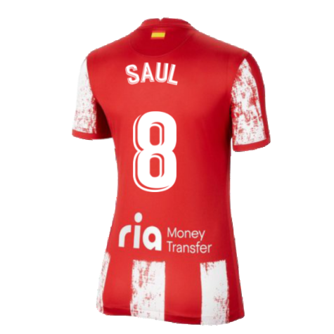 2021-2022 Atletico Madrid Womens Home Shirt (SAUL 8)
