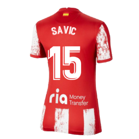2021-2022 Atletico Madrid Womens Home Shirt (SAVIC 15)