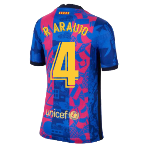 2021-2022 Barcelona 3rd Shirt (Kids) (R ARAUJO 4)