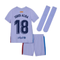 2021-2022 Barcelona Away Mini Kit (Kids) (JORDI ALBA 18)