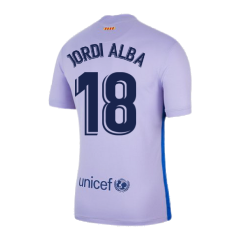 2021-2022 Barcelona Away Shirt (JORDI ALBA 18)