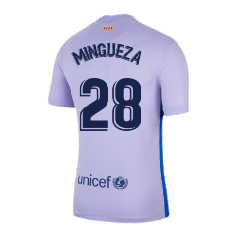2021-2022 Barcelona Away Shirt (MINGUEZA 28)