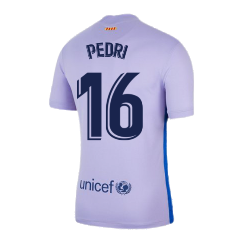 2021-2022 Barcelona Away Shirt (PEDRI 16)