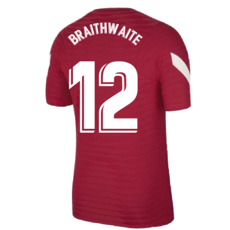 2021-2022 Barcelona Elite Training Shirt (Red) (BRAITHWAITE 12)
