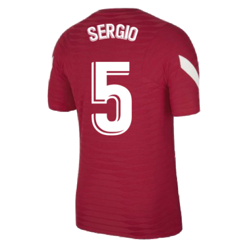 2021-2022 Barcelona Elite Training Shirt (Red) (SERGIO 5)