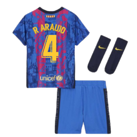 2021-2022 Barcelona Infants 3rd Kit (R ARAUJO 4)