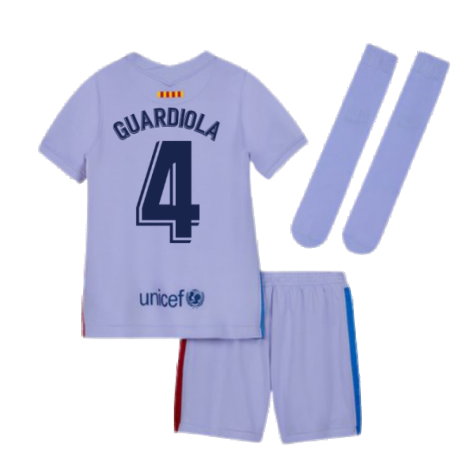 2021-2022 Barcelona Infants Away Kit (GUARDIOLA 4)