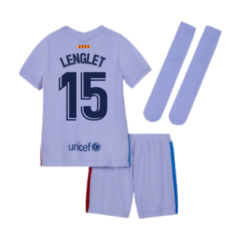 2021-2022 Barcelona Infants Away Kit (LENGLET 15)