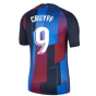 2021-2022 Barcelona Pre-Match Training Shirt (Blue) - Kids (CRUYFF 9)