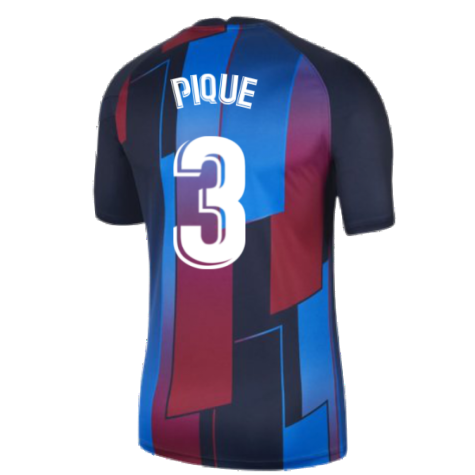 2021-2022 Barcelona Pre-Match Training Shirt (Blue) - Kids (PIQUE 3)