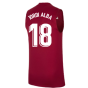 2021-2022 Barcelona Sleeveless Top (Red) (JORDI ALBA 18)