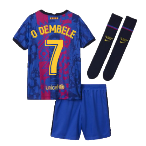 2021-2022 Barcelona Third Mini Kit (O DEMBELE 7)