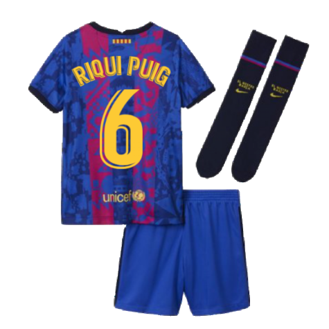 2021-2022 Barcelona Third Mini Kit (RIQUI PUIG 6)