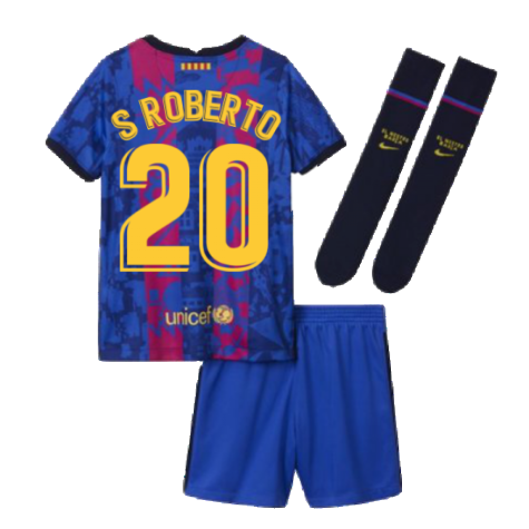 2021-2022 Barcelona Third Mini Kit (S ROBERTO 20)