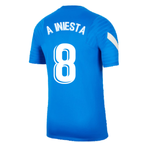 2021-2022 Barcelona Training Shirt (Blue) (A INIESTA 8)