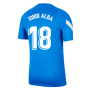 2021-2022 Barcelona Training Shirt (Blue) (JORDI ALBA 18)