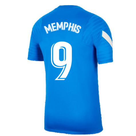 2021-2022 Barcelona Training Shirt (Blue) (MEMPHIS 9)