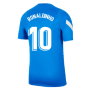 2021-2022 Barcelona Training Shirt (Blue) (RONALDINHO 10)