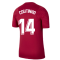 2021-2022 Barcelona Training Shirt (Noble Red) (COUTINHO 14)