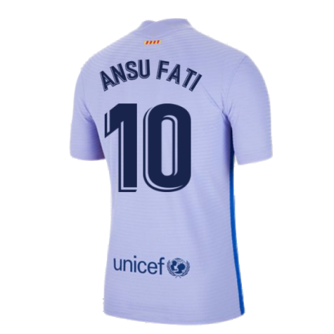 2021-2022 Barcelona Vapor Away Shirt (ANSU FATI 10)