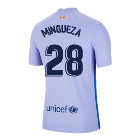 2021-2022 Barcelona Vapor Away Shirt (MINGUEZA 28)