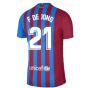 2021-2022 Barcelona Vapor Match Home Shirt (F DE JONG 21)