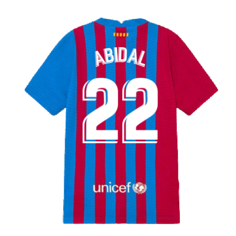 2021-2022 Barcelona Vapor Match Home Shirt (Kids) (ABIDAL 22)