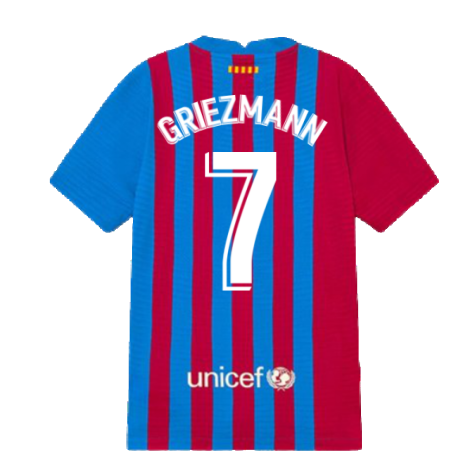 2021-2022 Barcelona Vapor Match Home Shirt (Kids) (GRIEZMANN 7)