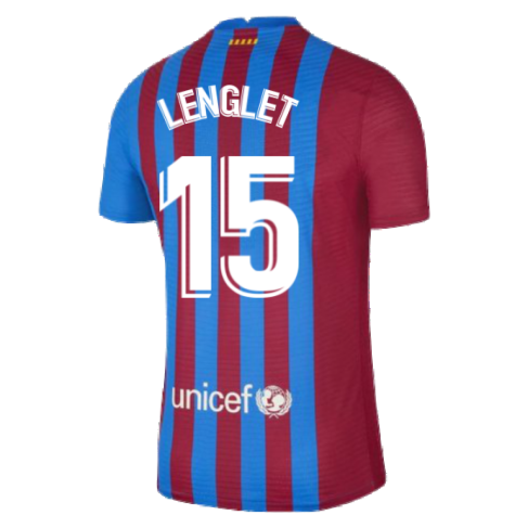 2021-2022 Barcelona Vapor Match Home Shirt (LENGLET 15)